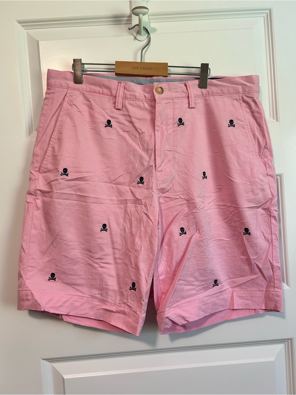Polo Ralph Lauren Shorts Mens 32 Pink Skull Crossbones Stretch Classic Fit Chino